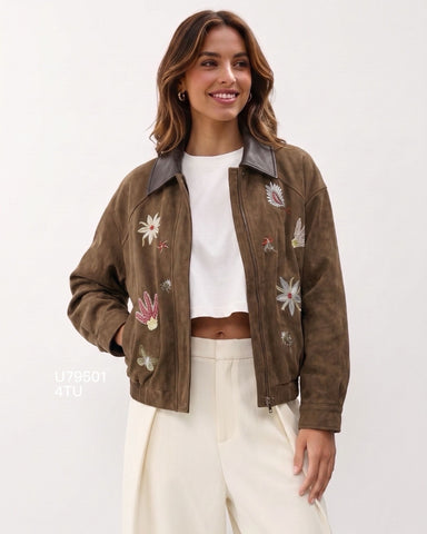 Bomber Jacke mit Stickerei FLORENCE