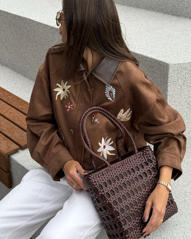 Bomber Jacke mit Stickerei FLORENCE