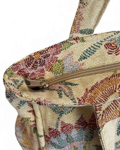 Rechteckiger Shopper mit Reißverschluss COLOR