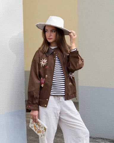 Bomber Jacke mit Stickerei FLORENCE